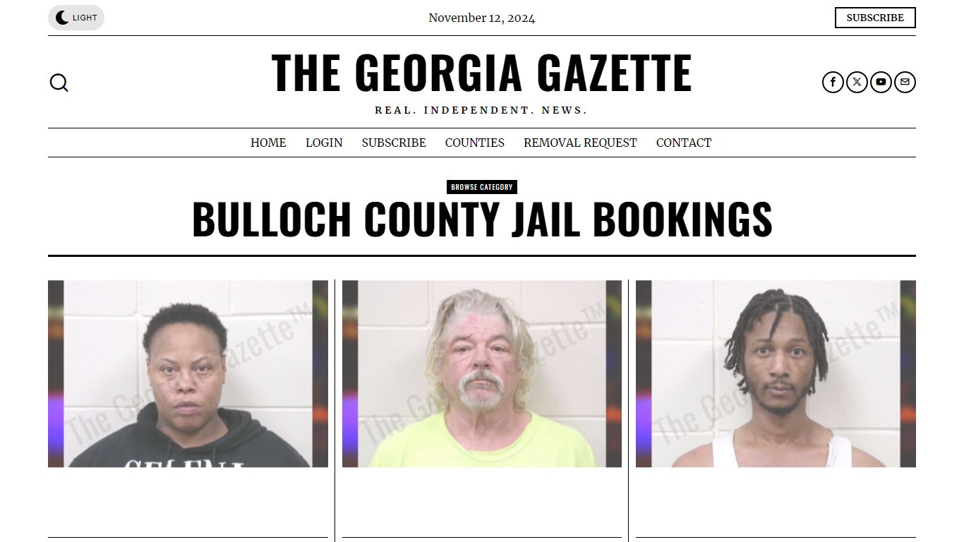 Bulloch County Jail Bookings – The Georgia Gazette